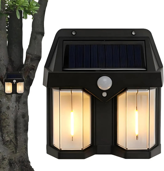 Stylish Solar Wall Lamp with Motion Sensor & 2 Lightining Modes