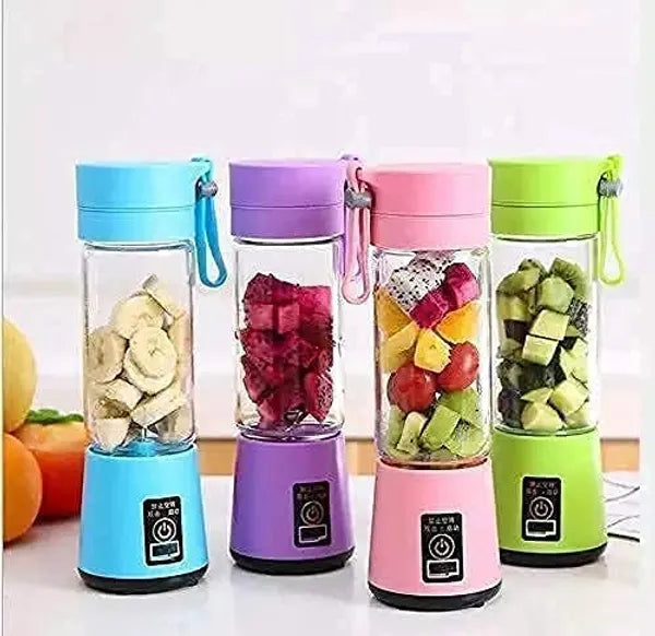 6 Blades Rechargeable Portable Electric USB Juicer Bottle Blender for Making Juice,Travel Juicer for Fruits and Vegetables,Fruite Juice Maker Machine (multi) (Small)