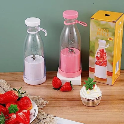 Portable Usb Juicer Bottle Mixer Blender Smoothie Maker Grinder With 4 Stainless Steel Blades 2000Mah 350Ml For Fruits